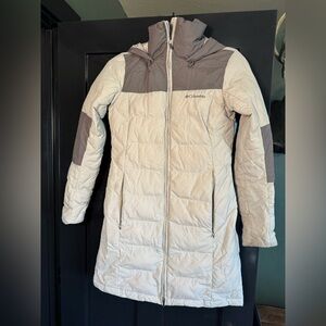 Columbia Gray Hooded Puffer Jacket